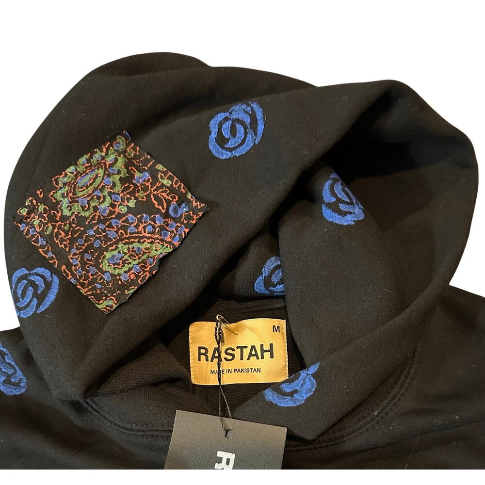 NWT Rastah Block Print Patchwork Hoodie "Version 4" Unisex SOLD OUT $300 floral - Picture 6 of 8